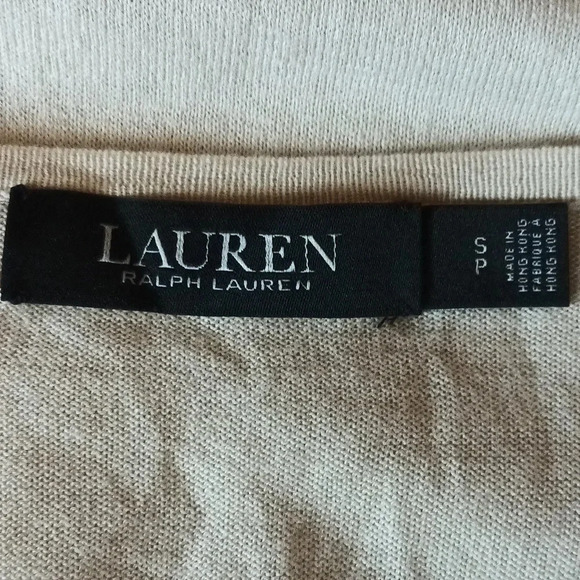 Lauren Ralph Lauren pullover decorative crest engraved buttons ruffle trim sz sp - Picture 7 of 10